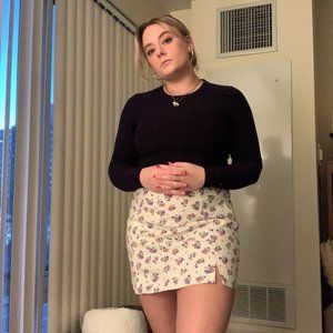 Zara Floral Mini Skirt